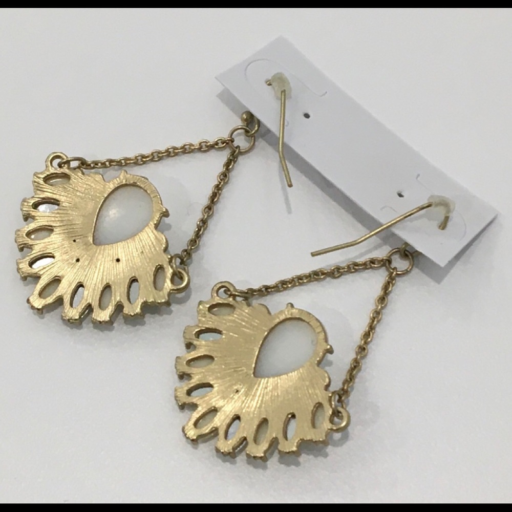 Gold-Toned Drop Earrings - Picture 3 of 3